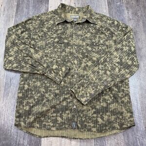 Urban Pipeline Mens Western Purple Snap Shirt XL Green Distressed Y2K Size Large